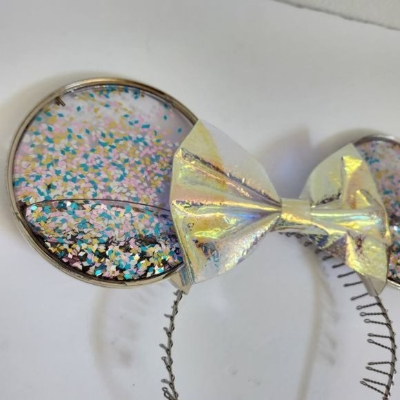 Minnie Mouse Shaker Ears Headband Clear Sequin Ears - Picture 3 of 7